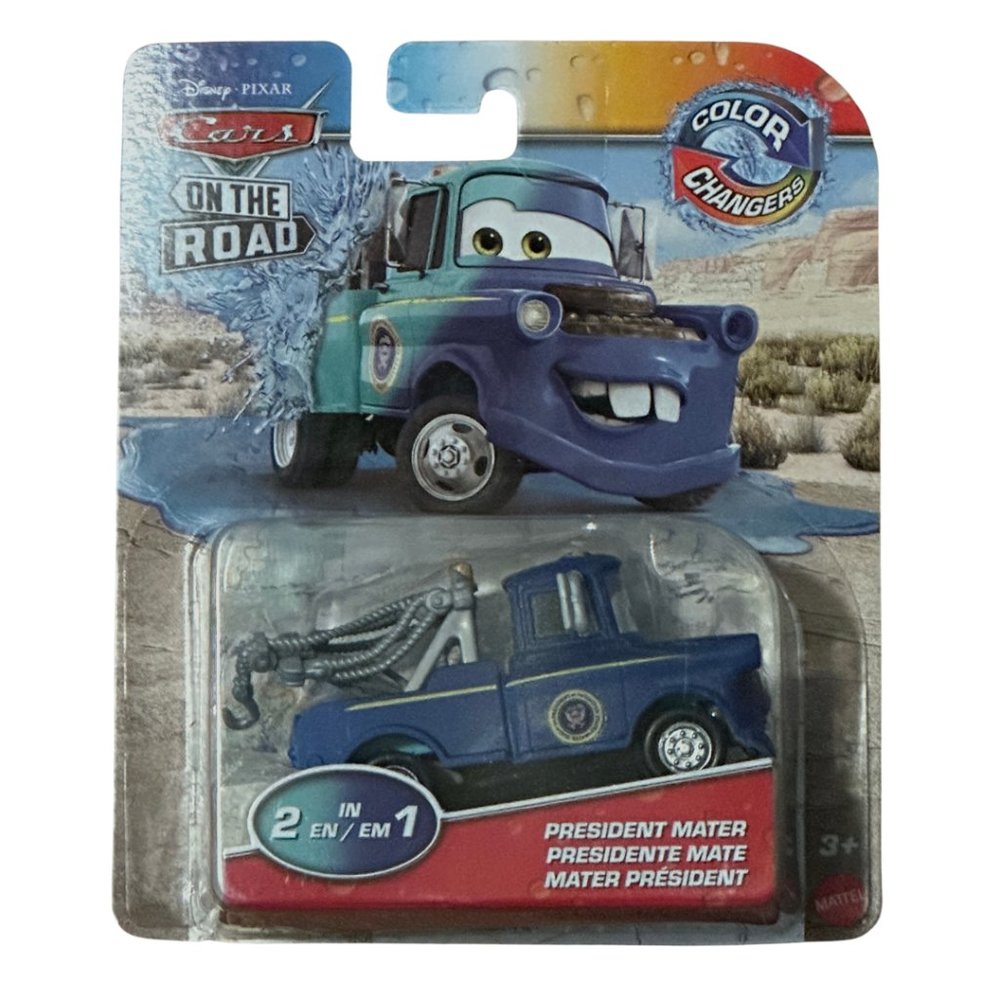 NIP Disney Pixar Cars President Mater On The Road Die Cast Metal Color Changers
